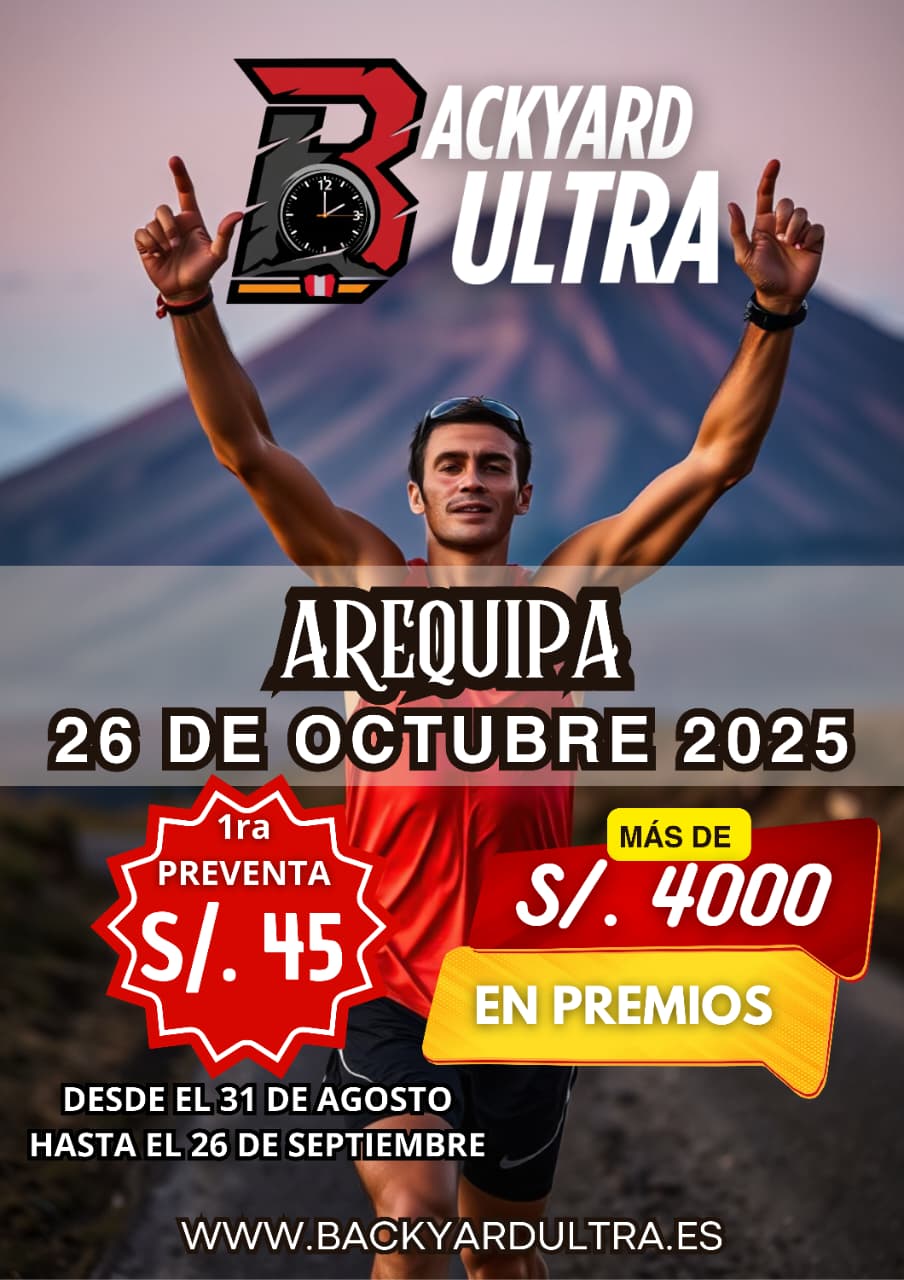 Cartel de la Preventa Backyard Ultra Arequipa